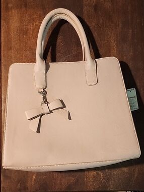 Kohl's Blush Pink Bow-Accent Satchel Handbag